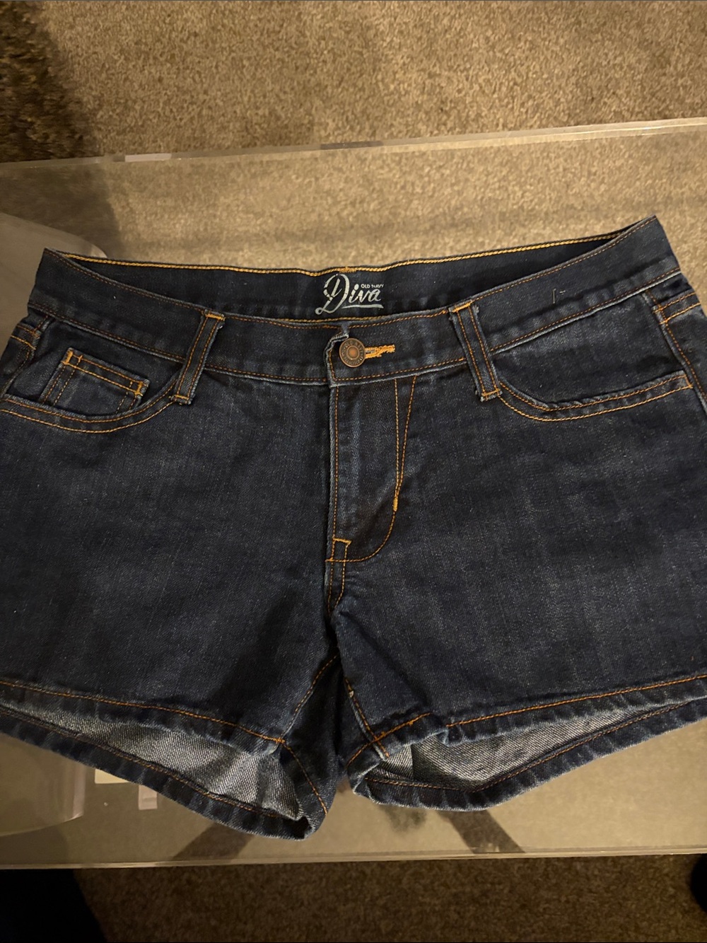 Old Navy Diva Dark Blue Denim Jean Shorts